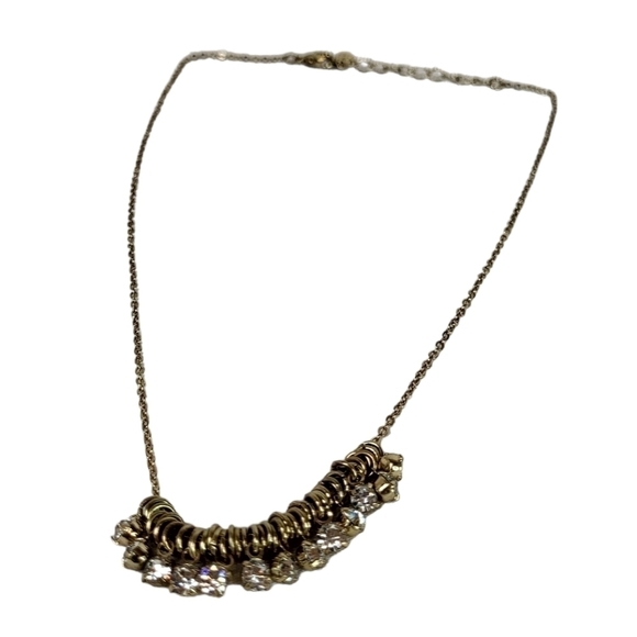 Lauren Conrad Rhinestone Rings Gold Necklace - Picture 1 of 3